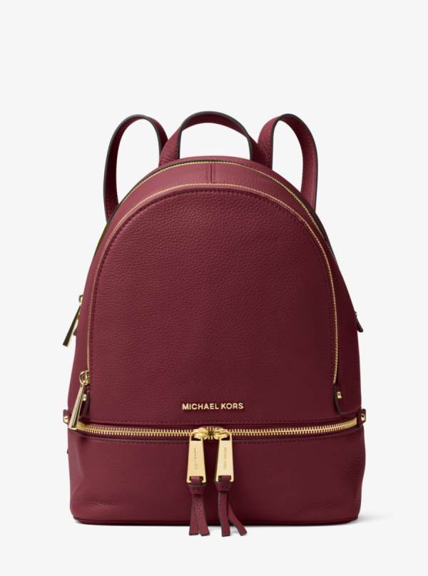 Damske Batohy Michael Kors Rhea Medium Leather Bordove - Kabelky Michael Kors Lacne | SFUGL-8067